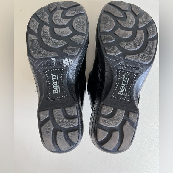 Born Della Clog Mule Black Buckle Womens Size 7 - Picture 5 of 9